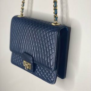 Navy Leather Purse